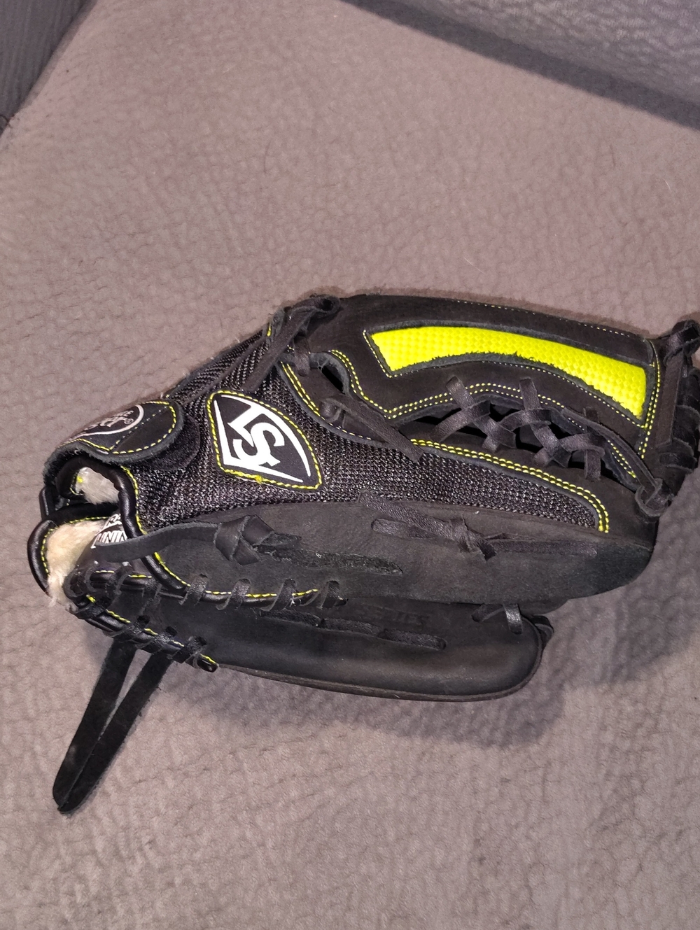 LSV Black and Neon Yellow Baseball Glove